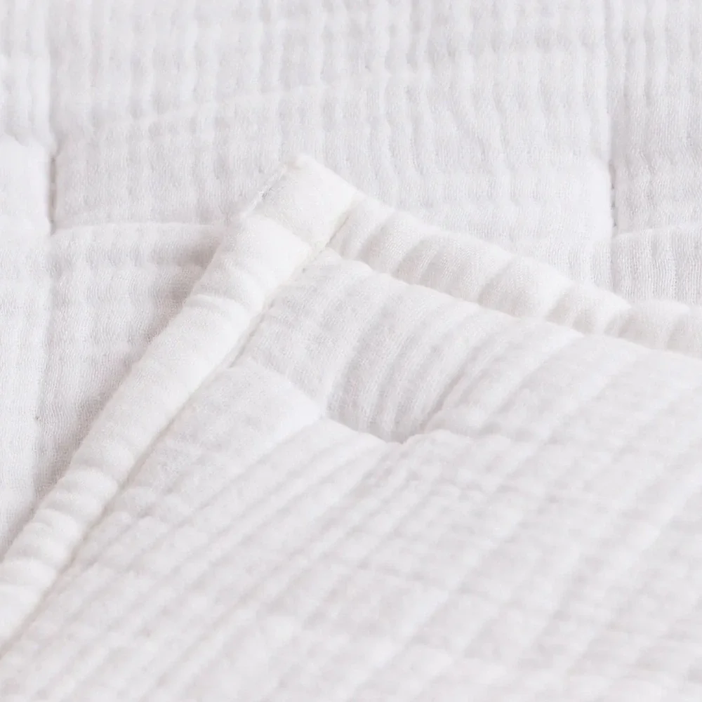 NEW Quince Organic Cotton Gauze Toddler Quilt Blanket White Nursery Kids Bedding